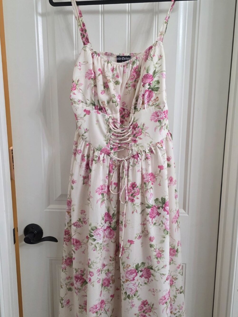 Floral Dress for Women Wedding Guest Sundress with Pockets | Sleeveless Milkmaid - Picture 4 of 5
